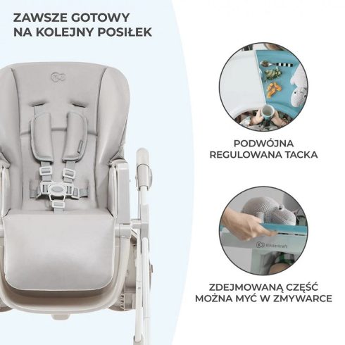 Kinderkraft Yummy multifunkciós etetőszék - grey