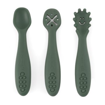  P&M Szilikon gyakorló kanál szett 3 db Take&Match  Misty Green 6m+