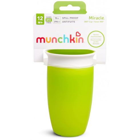 Munchkin Miracle 360 itatópohár 296ml - zöld