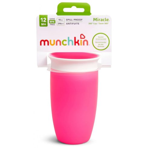 Munchkin Miracle 360 itatópohár 296ml - pink