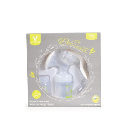 Cangaroo Delicate kézi mellszívó 2 cumisüveggel - fehér 