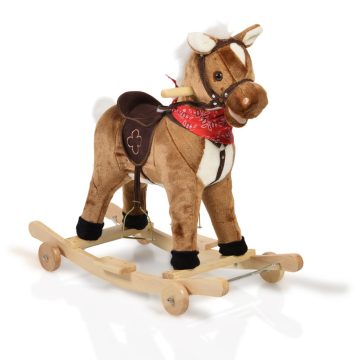 Moni Toys Chipper hintaló kerekekkel - barna