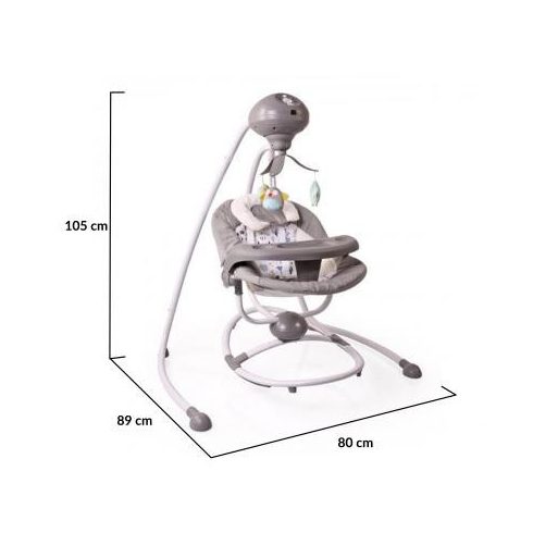 Cangaroo Woodsy 2in1 elektromos hinta és etetőszék - szürke