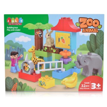 JDLT Építőjáték zoo állatfigurákkal 