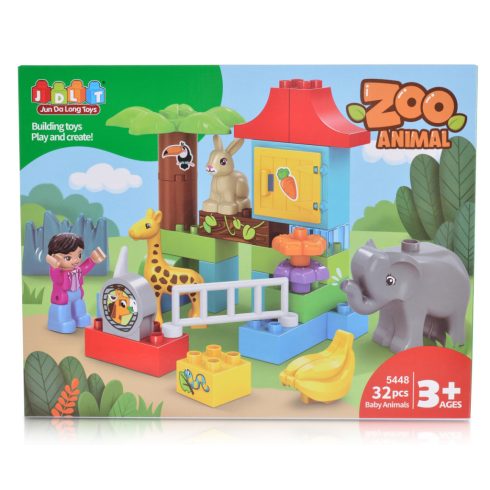 JDLT Építőjáték zoo állatfigurákkal 