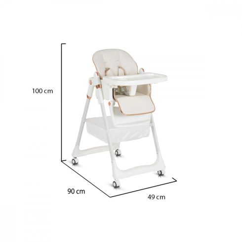 Moni LINDO multifunkciós etetőszék (ajándék szilikon előke, kanál és villa) - Fehér