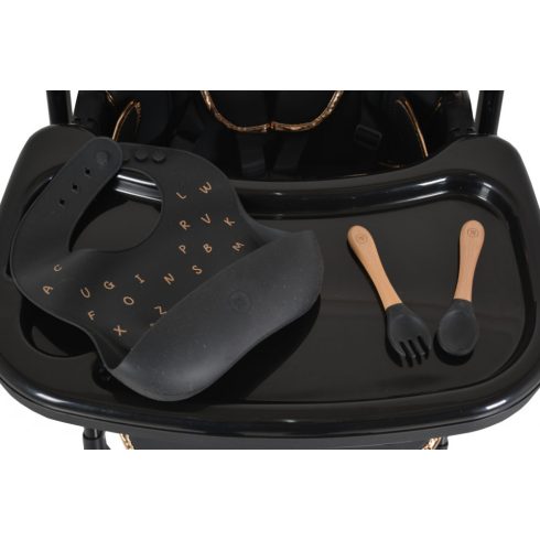 Moni LINDO multifunkciós etetőszék (ajándék szilikon előke, kanál és villa) - Fekete