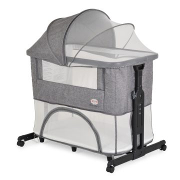  Moni BSB001 babaöböl és babaágy szúnyoghálóval - Szürke 