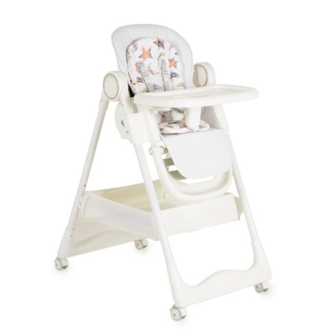 Moni SURPRISE multifunkciós etetőszék (ajándék szilikon tányérral, evőeszközzel, előkével) - Fehér 