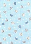 1db-os  mintás textil pelenka - kék macis