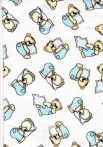   Baby Bruin nyomott mintás textil pelenka, 2db - kék párnás maci 