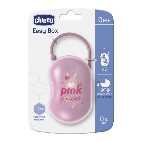 Chicco Easy Box cumitartó doboz 2 cuminak sterilizálható 0h+ pink