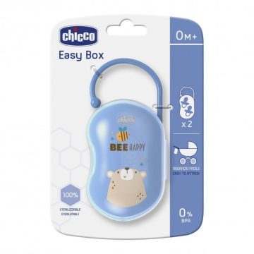   Chicco Easy Box cumitartó doboz 2 cuminak sterilizálható 0h+ kék