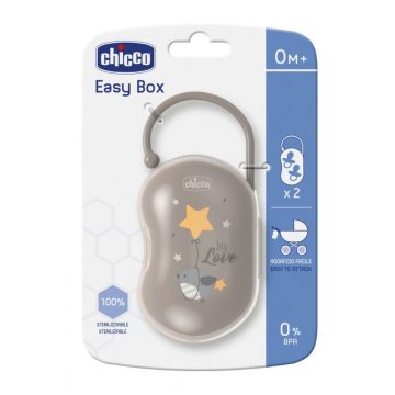   Chicco Easy Box cumitartó doboz 2 cuminak sterilizálható 0h+ grey