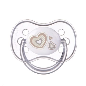  Canpol babies nyugtató szilikon cumi szimmetrikus 18+ hó - fehér szív  
