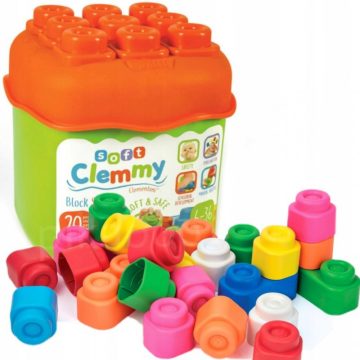 Clementoni Clemmy puha építőkockák dobozban 20 db-os