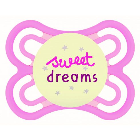 MAM Perfect Night szilikon nyugtató cumi  2-6 hó Sweet Dreams rózsaszín