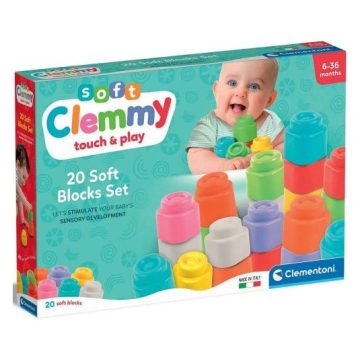 Clementoni - Clemmy soft 20 db-os építőkocka szett