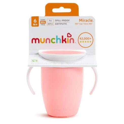 Munchkin Miracle Cup itatópohár, 207 ml  - rózsaszín 