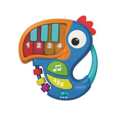 Infantino Piano & Numbers tanulójáték - kék tukán