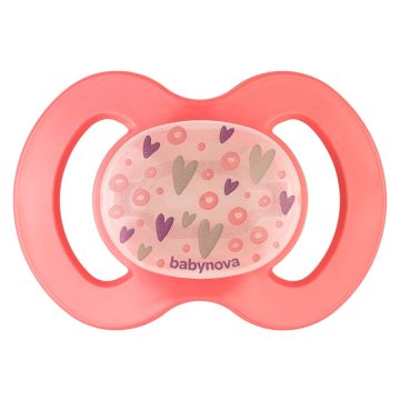   Baby-Nova Anatómiai nyugtató szilikon cumi night 0-6 hó - rózsaszín 