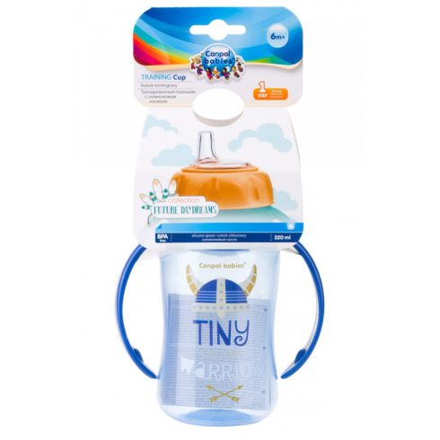 Canpol Trainig Cup cseppmentes itatópohár 320 ml kék