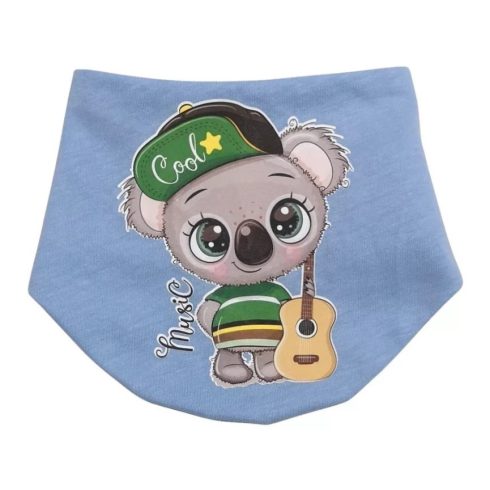 Babastar pamut baba nyálkendő - Kék Koala gitárral