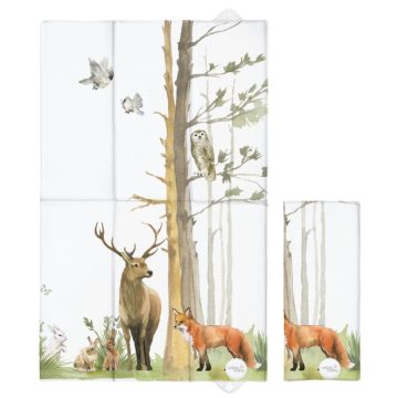 Pelenkázó alátét utazáshoz 50x80 cm - Basic Woodland