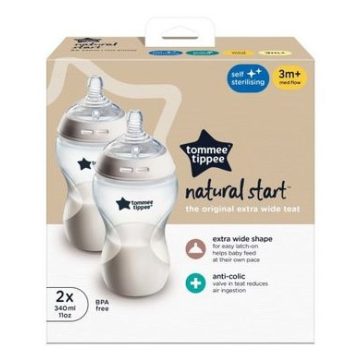 Tommee Tippee Natural Start 2*340ml cumisüveg 3 hó+