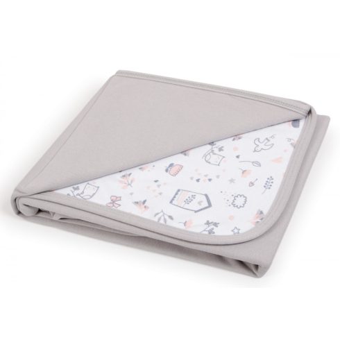 Ceba Baby pamut babapléd 90X100 cm - Light grey + Bird World