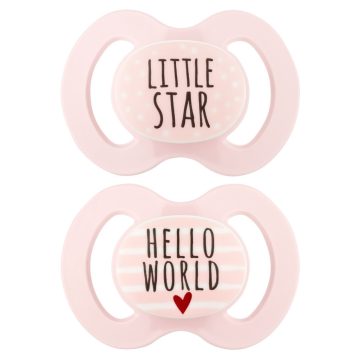   Baby-Nova nyugtató szilikon cumi szimmetrikus 0-6 hó 2 db - rózsaszín 