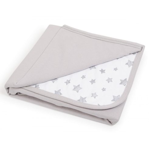 Ceba Baby pamut babapléd 90X100 cm - Light grey + Grey Stars