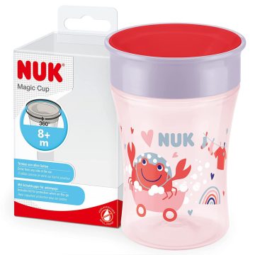 NUK MAGIC CUP varázslatos pohár 230ml - rózsaszín rák 