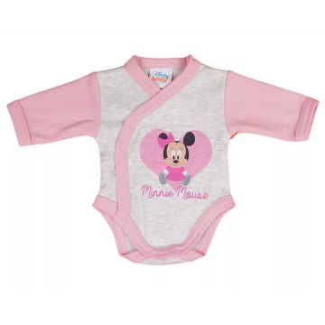   Disney Minnie elöl patentos hosszú ujjú body (44) - Szürke