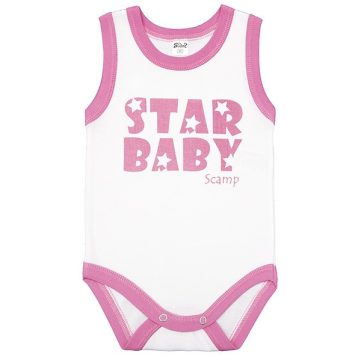 Scamp Ujjatlan baba kombidresz (56) - Star Baby pink