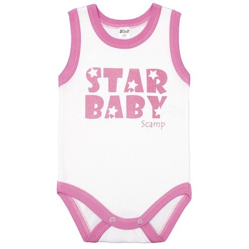 Scamp Ujjatlan baba kombidresz (56) - Star Baby pink