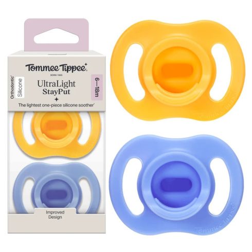 Tommee Tippee Ultralight nyugtató cumi 6-18 hó 2 db - sárga,kék