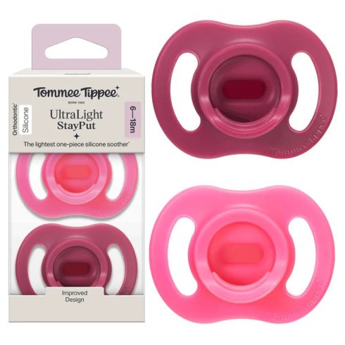 Tommee Tippee Ultralight nyugtató cumi 6-18 hó 2 db - pink,lila