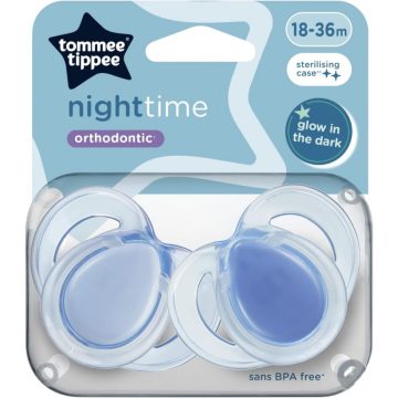 Tommee Tippee Night Time játszócumi 18-36 hó 2 db - kék