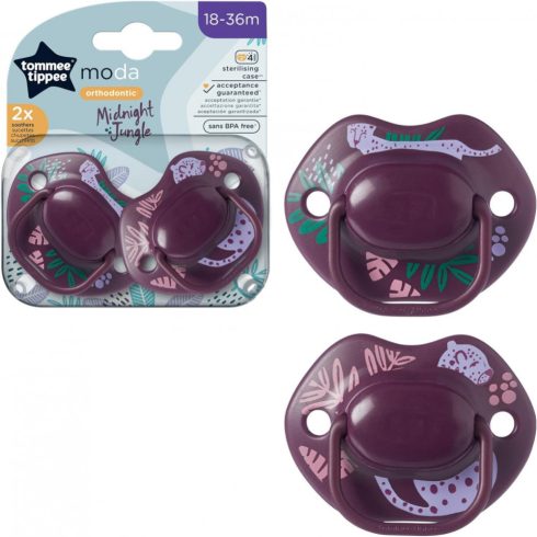 Tommee Tippee Moda játszócumi 2db 18-36hó - lila