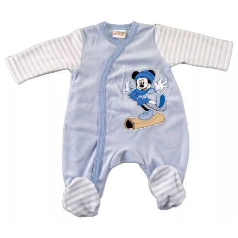 Disney Mickey hosszú ujjú plüss rugdalózó kék (56)