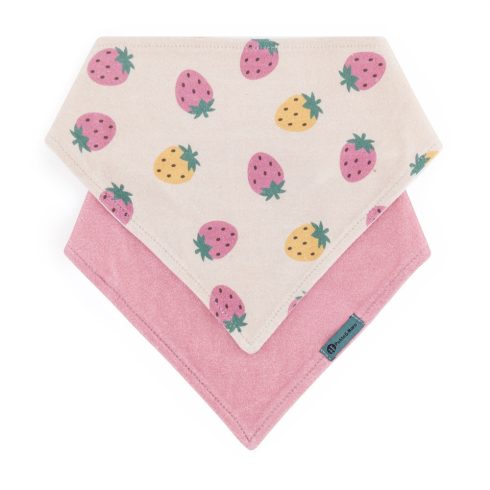 P&M Luke Nyálkendő  2 db - Beige Strawberies&Dusty Rose 3hó+