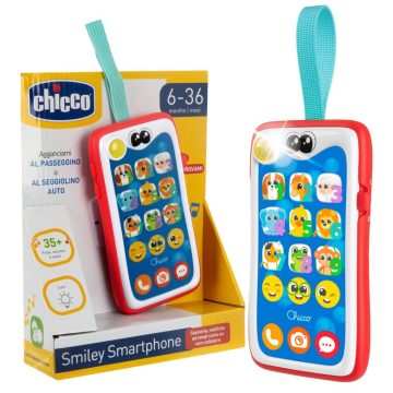   Chicco Smiley smartphone mosolygós okostelefon és babakocsijáték 6h +