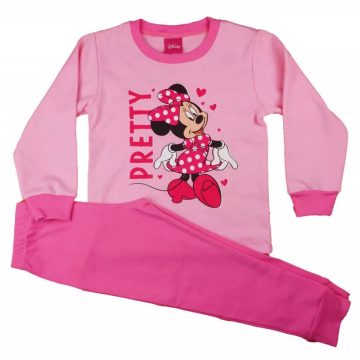 Pamut pizsama Minnie egér mintával (98) - rózsaszín 