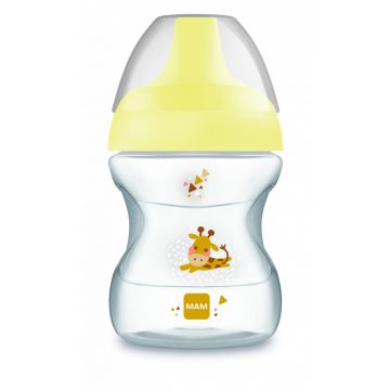   MAM Learn to drink cup - ivástanuló pohár 190 ml 6+ - sárga zsiráf
