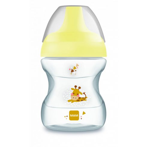 MAM Learn to drink cup - ivástanuló pohár 190 ml 6+ - sárga zsiráf