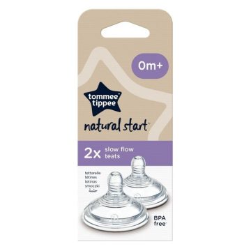   Tommee Tippee Natural Start Lassú átfolyású etetőcumi 0 hó+ (2 db)