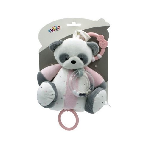 Tulilo plüss zenélő játék - rózsaszín panda