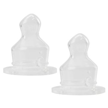   Baby-Nova Anatómiai etetőcumi,szilikon,normál nyakú üvegre 0-24 hó 2 db - M méret (tej)