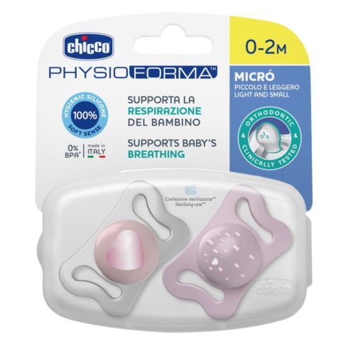 Chicco PhysioForma® Micro éjszakai minicumi 0-2 hó (2 db) - rózsaszín